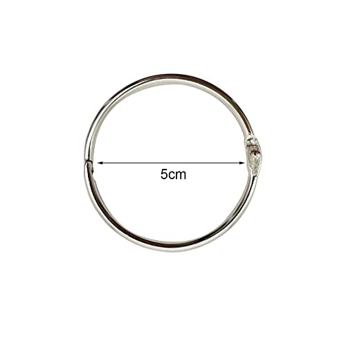 SCLF 5CM Large Binder Rings 12 Pack 2 Inch 50mm Diameter Book Loose Leaf Binder Rings Key Keychain Rings