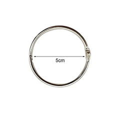 SCLF 5CM Large Binder Rings 12 Pack 2 Inch 50mm Diameter Book Loose Leaf Binder Rings Key Keychain Rings