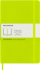 Moleskine - Classic Notebook, Plain Notebook, Soft Cover and Elastic Closure, Size Large 13 x 21 cm, Colour Lemon Green, 240 Pages