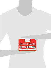 Silvine A6 White Record Cards - Lined with Headline, 100 Cards Per Pack (Size 6x4 inches)