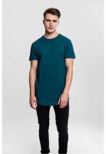 Urban Classics Men's Shaped Long Tee T-Shirt, Teal, M, 1