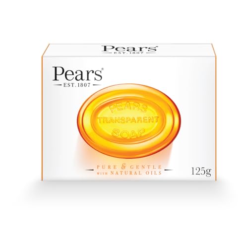 Pears Pure & Gentle Transparent Soap Bar with Natural Oils 125g (12 Pack)