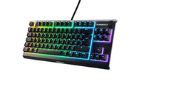 SteelSeries Apex 3 TKL - RGB Gaming Keyboard - Tenkeyless Compact Esports Form Factor - 8-Zone RGB Illumination - IP32 Water & Dust Resistant - English QWERTY Layout