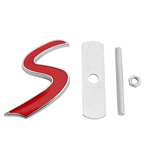 Xuniu 3D Metal S Front Grille Badge Emblem Decal For Mini Cooper R50 R52 R53 R56 R57