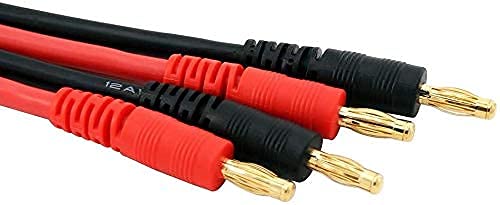 FLY RC XT60 Connector Plug -> 4mm Banana Plugs Battery Charge Lead Adapter Cable(pack of 2)