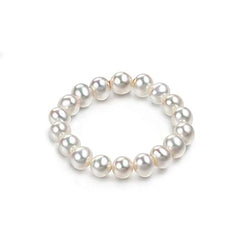 Beautiful pearls glass beads elastic finger/Toe rings (set of 2) (Pearls)