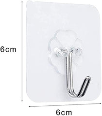 Self Adhesive Hooks, Heavy Duty Wall Hooks Anti-Skid Traceless Sticky Hook for Kitchen Bathroom Clothes Office Ceiling Hanger for Hanging Coat Cloth Towel Key Decorations - 24 Pack