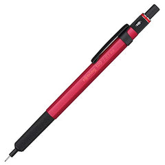 rOtring 500 Mechanical Pencil   0.5mmHB Lead   Red hexagonal plastic barrel and non-slip textured metal grip