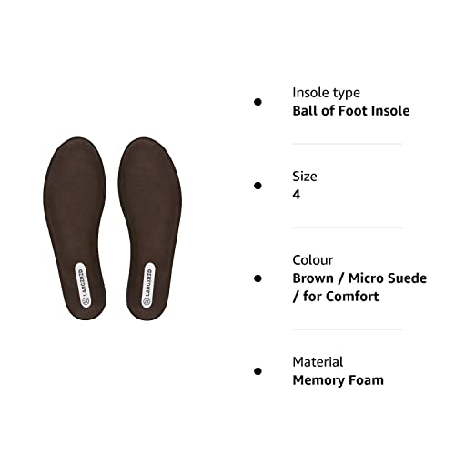 LARGERED Memory Foam Insoles for Men&Women,Cushioning Comfort Shoe Inserts for Work Boots,Walking Boots,Ladies Trainers,Sports Running Shoes,Sneakers,Replacement Support Pads, Brown-W EU36/UK3