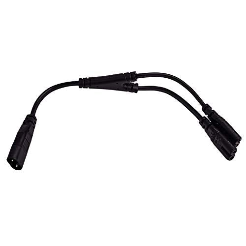 IEC320 C8 to 2X C7 Y Splitter AC Power Cord, IEC Figure 8 Male to 2 Female 1 in 2 Out AC Power Cable 30CM