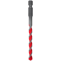 fischer 561643 D-U Hex Universal Drill Bit, 6mm, 6/60/100, for Brick/Wood/Tiles/Plastics/Steel/Concrete, Red/Silver