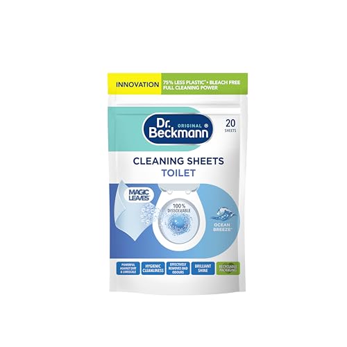 Dr. Beckmann Toilet Cleaning Sheets   Easy Everyday Toilet Cleaning   Hygenic Cleanliness  Ocean Breeze   20 Sheets