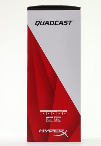 HyperX QuadCast – Standalone Microphone for streamers, content creators and gamers PC, PS4, and Mac, usb