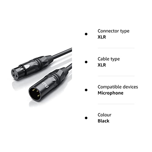 Primewire audio cable XLR male jack to XLR female jack- 2m - microphone cable - 4 Colour rings each - OFC oxygen free copper - for microphones Hifi mixing console speaker - shielded - flexible