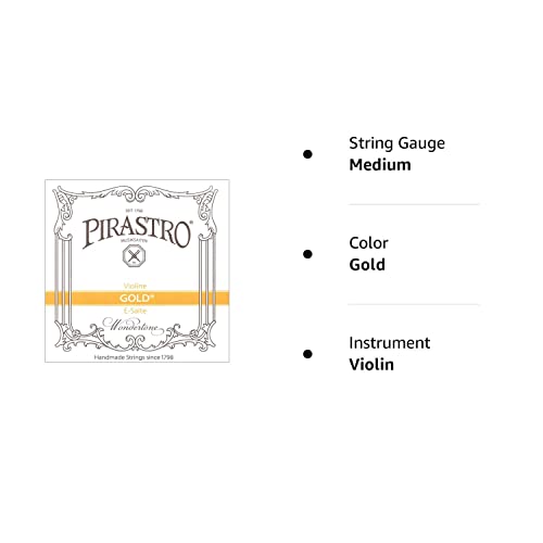 Pirastro Gold Label 4/4 Violin E String - Medium - Steel - Ball End