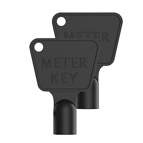 ONESTOPDIY.COM 2 x Triangular Electric Utility Meter Box Key Black Plastic (Pack of 2 Keys)