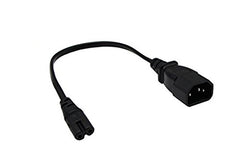 CERRXIAN 12-Inch IEC320-C14 3 pin Male Plug to Figure 8 C7 Plug Power Adapter Cable