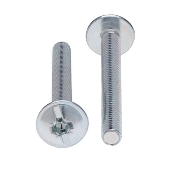 Furniture Door Knob Handle Screws M5x35 (Pack of 10) Machine Bolts Screw Handles Hex Zinc Plated for Kitchen, Bedroom, Drawer, Cabinet, Door, Dresser Fixing Universal Handles M5 x 35 (35mm x 2.5mm)