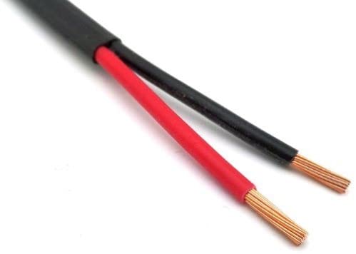 electrosmart 2 Core Twin Red/Black Copper Automotive Auto Boat Marine Cable Wire 2 x 1.5mm Thin Wall Flat Stranded 12V 24V 21 Amp (5m)