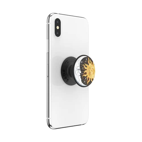 PopSockets PopGrip - Expanding Stand and Grip with a Swappable Top for Smartphones and Tablets - Sun and Moon