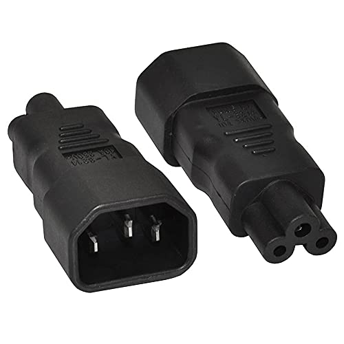 IEC 320 Adapter 3 Poles Socket C14 to Cloverleaf Plug Micky C5 Straight Extension Power Adapter