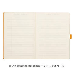 RHODIA 117810C - Soft Notebook Bullet Journal Goalbook Coral - A5 - Dotted Dot - 240 pages - 90g Ivory Clairefontaine Paper - 2 Ribbons, Elastic Closure - Faux Leather Cover