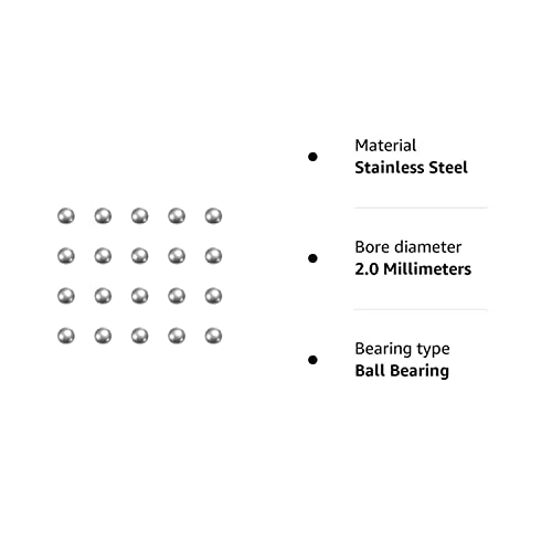 sourcing map 100pcs 2mm 440C Stainless Steel Bearing Balls G25 Precision