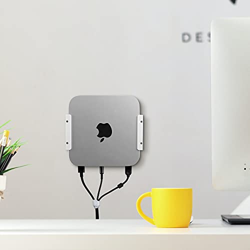 Hosanwell Mac Mini Mount - Custom Mount for Mac Mini M1, Under Desk Mount Wall Mount Bracket VESA Small Factor PC Desktop Hidden Mount Multiple Installation Methods