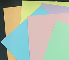 DJP Pastel Card Pack A4 160gsm Mixed Pastel Card 60 Sheets 6 Shades A4 Printer Photocopier Coloured Card Sheets