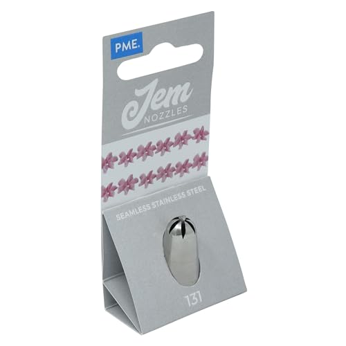 PME NZ131 JEM Drop Flower Piping Nozzle no. 131, Silver