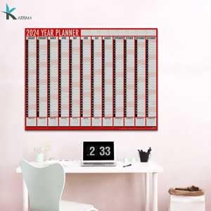 2024 Year Wall Planner Large A1-2024 Wall Calendar Runs January to December Full Year to View Holidays are Marked - Ideal for Home and Office - Folded