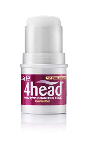 4 Head Levomenthol Stick for Headache Relief, 3.6 g