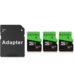 KEXIN Micro SD Card 32GB 3 Pack MicroSDHC Memory Card Class 10 High Speed Card Micro SD 32 GB UHS-I TF Card, C10, U1, SD Adapter Include