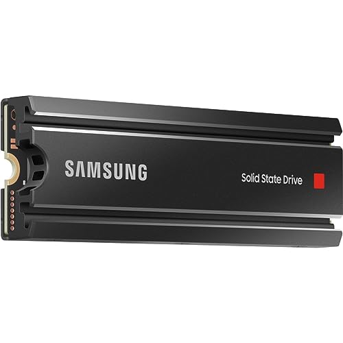 Samsung 980 PRO SSD with Heatsink 2TB PCIe Gen 4 NVMe M.2 Internal Solid State Hard Drive, Heat Control, Max Speed, PS5 Compatible, MZ-V8P2T0CW