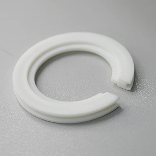 Casoter E27 to E14 Lamp Shade Ring Converter, White Plastic Replacement 42mm to 29mm Lampshade with Duplex Ring Fitting, 2 Pack