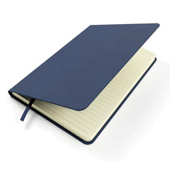 Silvine A5 Executive Hardback Notebook / Journal Blue. 160 Lined Pages of 90gsm Premium Ivory Paper, 197BL