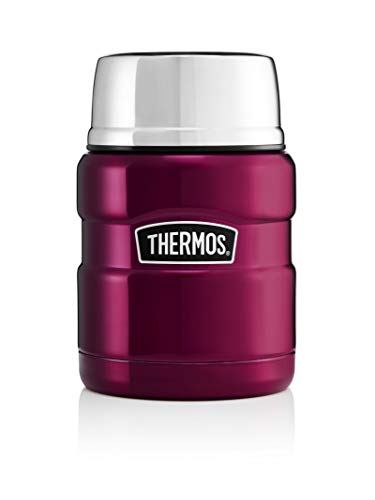 Thermos Stainless King Food Flask, Stainless Steel, Raspberry, 9.4 x 9.4 x 14.2 cm - 470 ml