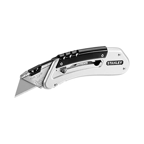 Stanley Quickslide Pocket Knife All-metal with Belt Clip Ref 0-10-810, Silver/ Black