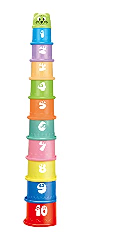 Ram© Baby Kids 11 Piece Stacking Cups Stackers Pre-school Learning Toy Stacking Tower Pyramid