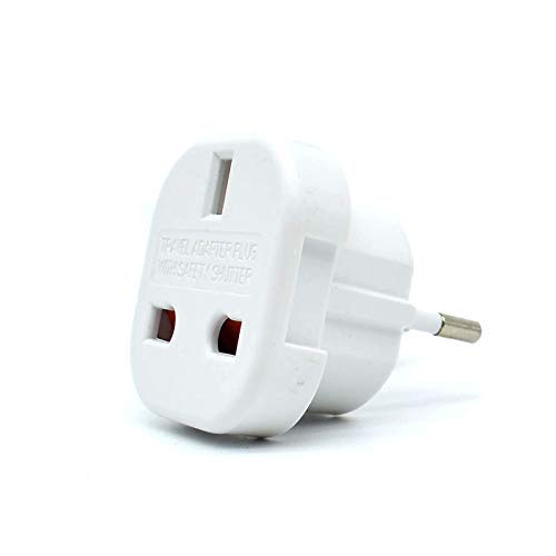 Travel Adapter Plug (UK TO EU, White)