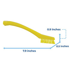 Vikan 44016 Very Hard Detail Brush, Yellow, 205mm Length, 20mm Width, 40mm Height, 4401