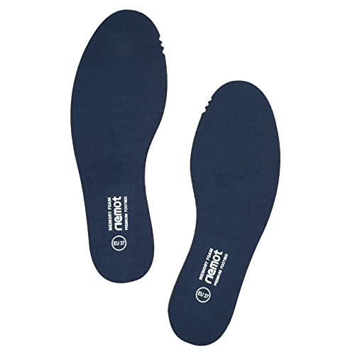 riemot Women's Men's Memory Foam Insoles, Super Soft Replacement Innersoles for Running Shoes, Trainers, Work Boots, Walking Shoes Comfort Cushioning Shoe Inserts, Men Navy UK 9 EU 43