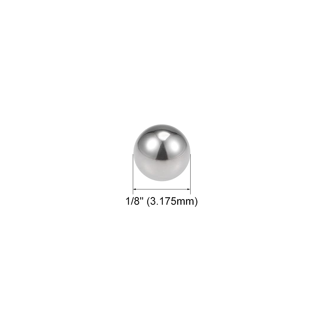 sourcing map 1/8-inch Bearing Balls 440C Stainless Steel G25 Precision Balls 100pcs