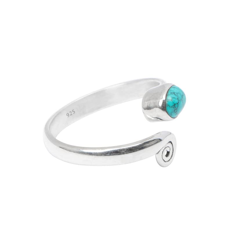 Tibetan Turquoise Stone Toe ring 925 Sterling Silver Girls Toe ring Midi Ring Women Body Jewellery Adjustable Toe Ring Handmade Toe ring gemstone toe rings