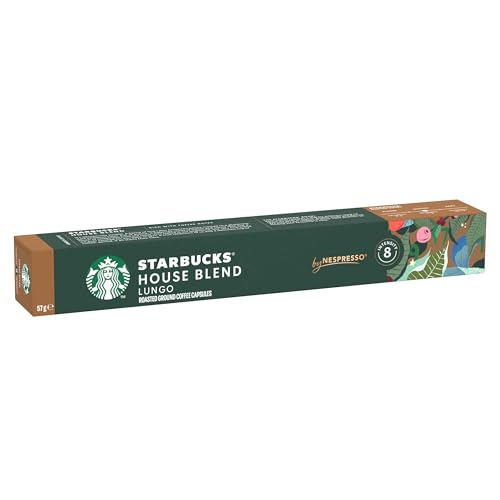 STARBUCKS House Blend by Nespresso, Medium Roast, Coffee Capsules 8 x 10 (80 Capsules)