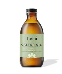 Fushi Organic Castor Oil 250ml Glass Bottle 100% Pure Cold & Fresh-Pressed For Dry Skin & Hair Growth, Eyelashes & Eyebrows Hexane Free Natural Food-grade Sustainably Sourced