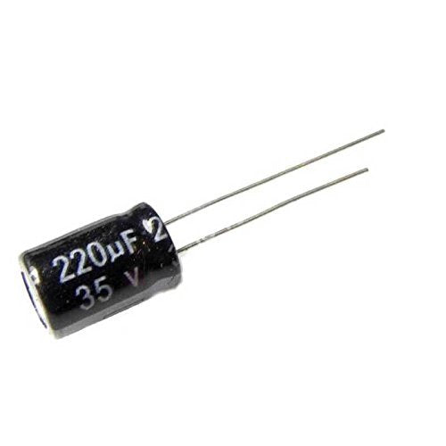 E-Projects B-0002-H06 Radial Electrolytic Capacitor, 220uF, 35V, 105 C (Pack of 5)