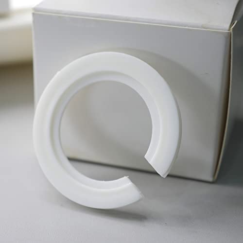 Casoter E27 to E14 Lamp Shade Ring Converter, White Plastic Replacement 42mm to 29mm Lampshade with Duplex Ring Fitting, 2 Pack