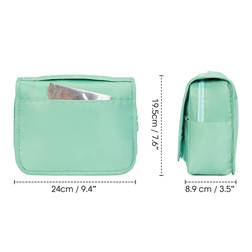 Travel Hanging Toiletry Wash Bag Makeup Cosmetic Organizer for Women Waterproof (Dark Green)