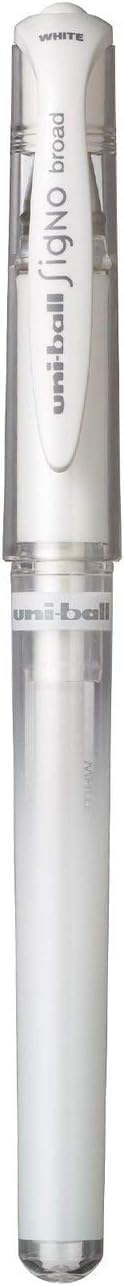 Uni-Ball Signo Broad Point Gel Impact Pen White Ink-1.0mm Set of 5